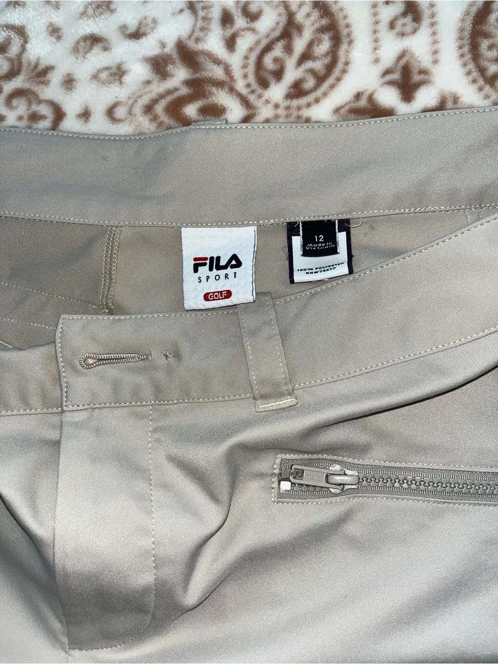 Fila Women's Beige Golf Bermuda Shorts